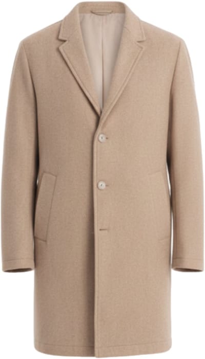 OMBRE Jas - Lange Mouw - Knopen - Gemeleerd Beige XL
