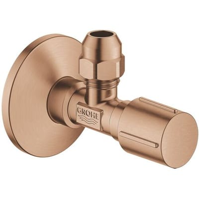 Grohe Hoekstopkraan - knel - 1/2x3/8 inch - met metalen greep - brushed warm sunset (koper)
