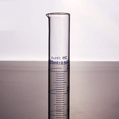 Borosilicaat Glas Meten Cilinder 25ml voor Laboratorium Gebruik