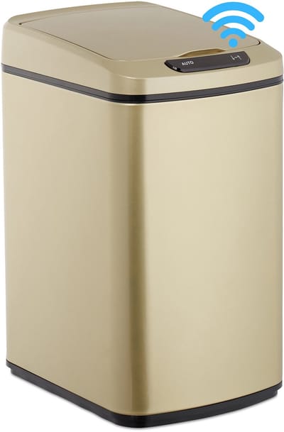 Sensor prullenbak - 12 l - automatisch - met binnenemmer - goud