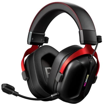 MCHOSE S9 Series - Gaming Headset - Draadloos - Surround - Bluetooth 5.3 - 55 uur batterijduur - Rood/Zwart