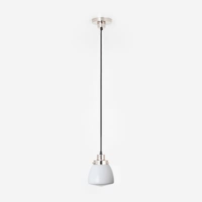 Hanglamp aan snoer Schoolbol Small 20's Nikkel - Art Deco Trade