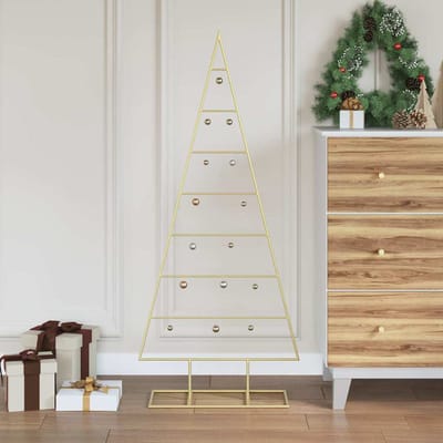 vidaXL - Metalen - kerstboom - Goud - 125 - cm - Poedercoated - staal