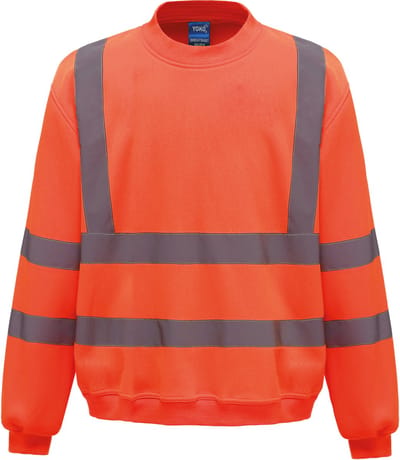 Yoko Signalisatie Sweatshirt YHVJ510 - Hi Vis Orange - M