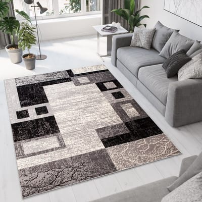 Tapiso Dream Vloerkleed Grijs Woonkamer Modern Laagpolig Tapijt Maat- 140x200