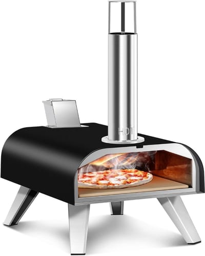DnA® Pizza Oven Buiten - Pizzaschep - Pizzarette - Zwart - ‎69cm x 37cm x 72cm