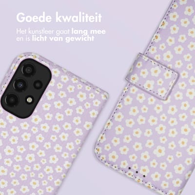 imoshion Hoesje - Geschikt voor Samsung Galaxy A33 - Design Bookcase smartphone - White Daisy