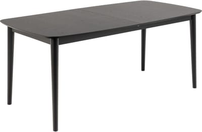 Eetkamertafel Rechthoekig Uitschuifbaar Zwart - Eikenhout - 219x90x75cm - Eetkamertafel Gradje - Giga Living