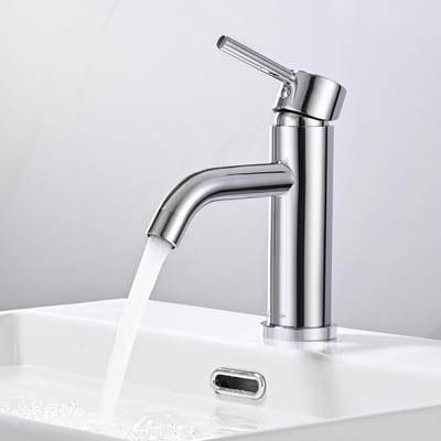 Dailygoods- Wastafelkraan met één hendel - Roestvrij Staal - Loodvrij - Duurzaam - Stille werking - Flexibele temperatuurinstelling - Badkamerkraan