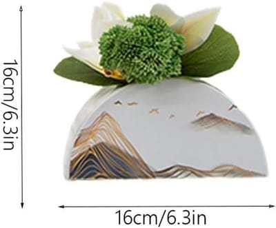 Kunstbloem Vaas - Zijden Bloemen - Woondecoratie - Onderhoudsvrij - 46cm Hoog - Nieuw Chinees