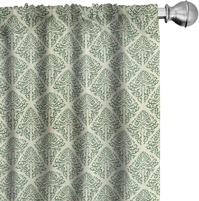 ABAKUHAUS Abstract Groen – Voorhangset 2x75x175 cm – Jadegroen Pastel