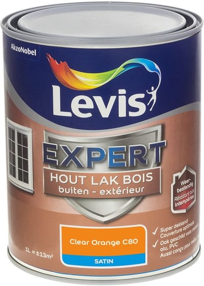 Levis - Expert Hout Lak Buiten Satin Mix - Clear Orange C80 - Mengverf - 1 L