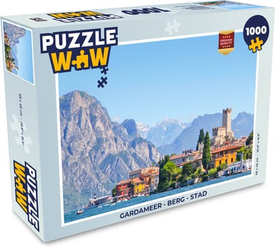 Puzzel Gardameer - Berg - Stad - Legpuzzel - Puzzel 1000 stukjes volwassenen