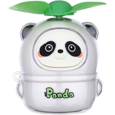 Ventilateur portatif Panda Mini ventilateur portable rechargeable USB ventilateur électrique de dessin animé avec lames souples ventilateurs de poche personnels à faible bruit vert