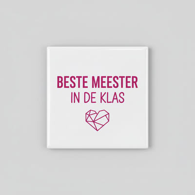 Beste Meester in de Klas Tegel 15x15 cm – Waardering Quote Keramische Decoratieve Tegel Cadeau