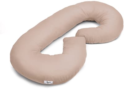 Flumi - Zwangerschapskussen C-vorm - multifunctioneel gebruik - geschikt voor slapen en voeden - beige