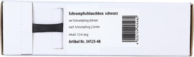 Krimpkous Zwart Ø 4.8 mm Ø 2.4 mm Lengte 12 meter