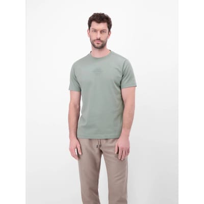 Lerros - T-shirt - Heren - M - 228 STORM GREY - Katoen - 2623020