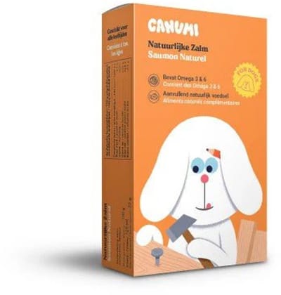 Canumi Zalmfilet voor honden - natuurlijke vis voor honden - rijk aan omega 3 en eiwitten - in blik - 120g