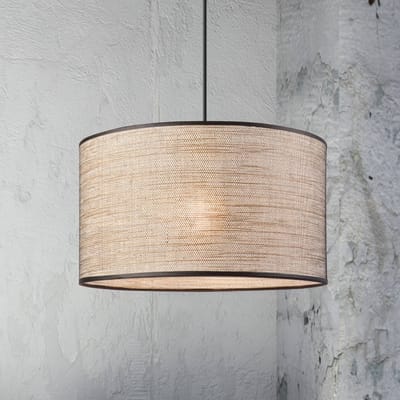 Lamkur Hanglamp Penelope, Ø 35 cm, lichtbruin, 1-lamp
