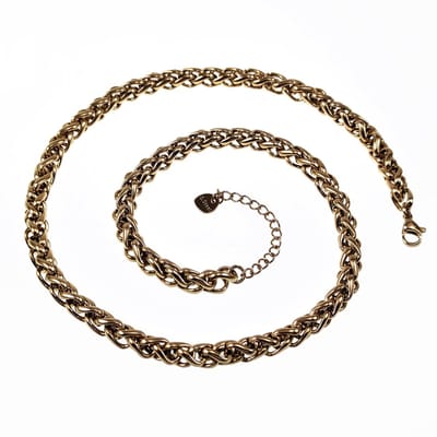 47cm x 6mm Vossenstaart Ketting Dames - Stalen Goud Kleur - Verstelbaar Schakelketting