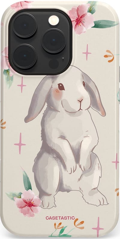 Casetastic Hoesje Geschikt voor Apple iPhone 14 Pro Magsafe - Stijlvolle Beschermende Duo-layer Case - Klein konijntje