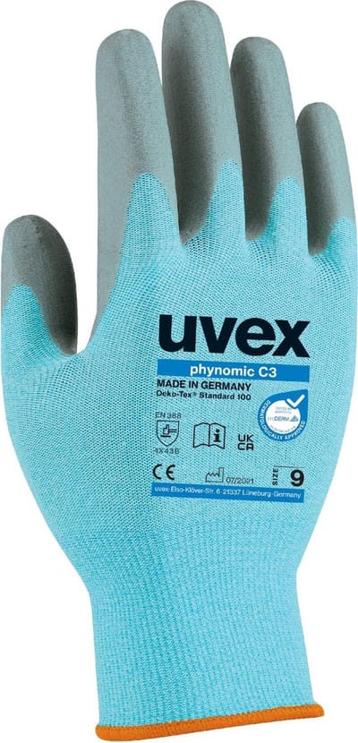 uvex phynomic C3 6008007 Snijbeschermingshandschoen Maat (handschoen): 7 EN 388 1 paar