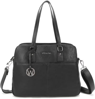 Wimona Carlotta Schoudertas / Laptoptas 13 Black"