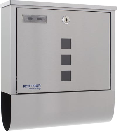 Rottner Brievenbus Costa RVS - 30,5x33,5x10cm