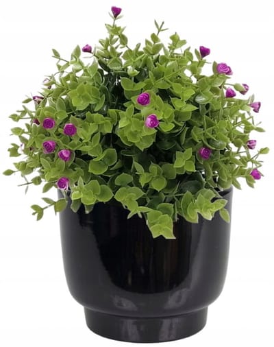 Griebling Serie - Keramische Bloempot - 15 x 13 cm - Zwart - Gemaakt van UV-bestendige keramiek