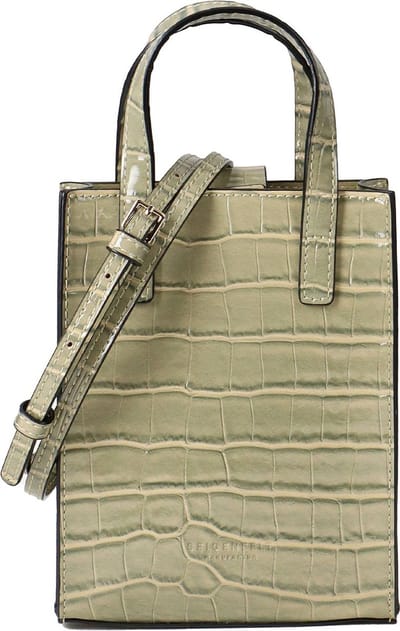 SEIDENFELT MANUFAKTUR Handtas Schoudertas Tuuli Mini Tote Smoke Green / Gold Kaki