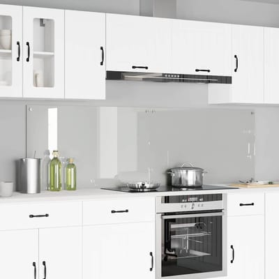 vidaXL - Keukenachterwand - 2 - st - Transparant - 100 - x - 60 - cm - gehard - glas