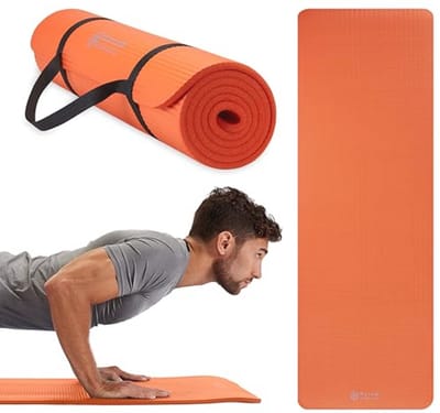 Dikke Yogamat voor Yoga, Pilates en Fitness met Draagriem - 182 cm x 61 cm - Extra Demping