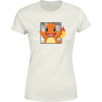 Pokémon Pokédex Charmander #0004 Women's T-Shirt - Cream - L