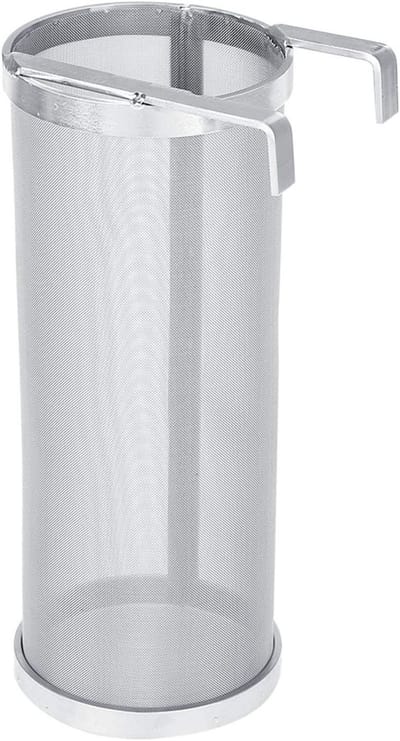 300 Micron Hop Spider Bierfilter van RVS voor Thuisbrouwers - Ideaal voor Hoppige Bieren en Strainer met Haak (10 x 25,5 cm)