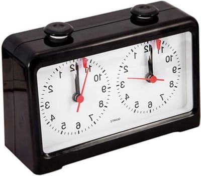 Mechanische Schaakklok - Schaakklok Toernooi - Schaakwedstrijden Spelen - Nauwkeurige Tijdmeting - 18 cm - Zwart
