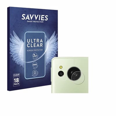 Savvies - Screenprotector voor Sharp Aquos Sense 8 (ALLEEN Camera) - Folie Beschermfolie transparant 18 Stuks