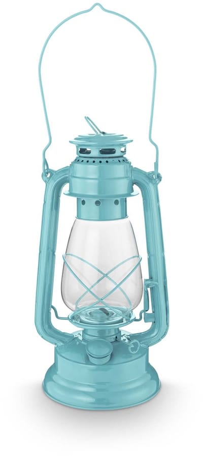 vtwonen Olielamp - Lamp van Metaal - Decoratie voor Binnen - Lichtblauw - 17x33cm
