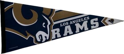 USArticlesEU - Los Angeles Rams - LA - NFL - Vaantje - Wimpel - Vlag - American Football - Sportvaantje - Pennant - Blauw/Geel - 31 x 72 cm - LA Rams - Superbowl 2022 - Superbowl usa - Rams LA
