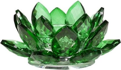 Yogi & Yogini naturals Lotus kaarshouder kristal groen (4.5x11 cm)