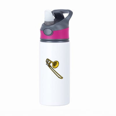 Hacebo® - Schuiftrompet waterfles met rietje roze - Muziek - Muzikanten - Instrument - blaasinstrument - muzikanten - water fles - 650ML