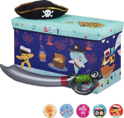 speelgoedkist - 50 liter - opbergmand - speelgoedmand kinderkamer - blauw