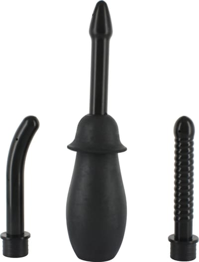 Seven Creations - Anale Douche - Kit Met 3 Opzetstukken - Zwart