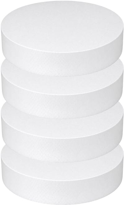 Piepschuim vormen - cirkel - 4x - D30 x 4 cm - styropor hobby / DIY vorm - basis knutselfiguren