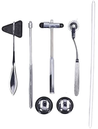 Dailygoods- Reflexhamer Professionele Set - Neurologische Hamer - Ergonomische Handgreep - Roestvrij Staal - 5 Stuks - Draagbaar voor Zenuwtesten