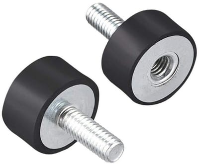 Rubberen Trillingsisolatoren - Schokdempers Houders - Apparaten Dempen - Universeel Ontwerp - M6 x 16 mm - Zwart
