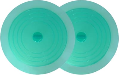 Badstop Universeel - Afvoerstop Douche - Badkamer Ontspannen - Vlakke Deksel - 15 cm - Groen Transparant