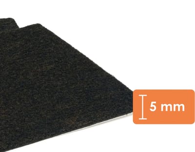 20 x 15 cm - Premium Zelfklevend Meubelvilt / Plakvilt - Donkerbruin - Dikte: 5mm