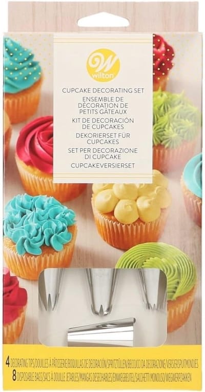 Cupcake Decoratieset met 12 Spuitmonden van Roestvrij Staal