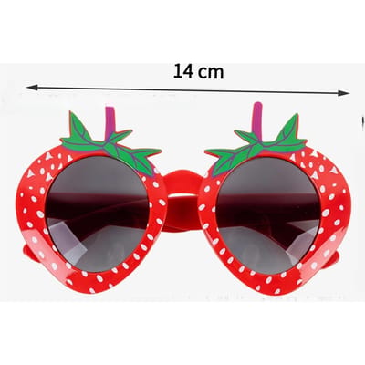 Lunettes de fête à la fraise, lunettes de soleil pour pique-nique, décorations de photos, accessoires de fête d'anniversaire amusants, jouet mignon pour adultes et enfants rouge